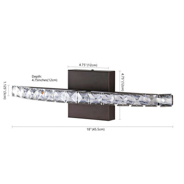 Alyson 18" Bohemian Industrial Iron/Acrylic Integrated LED Vanity Light - JONATHAN Y